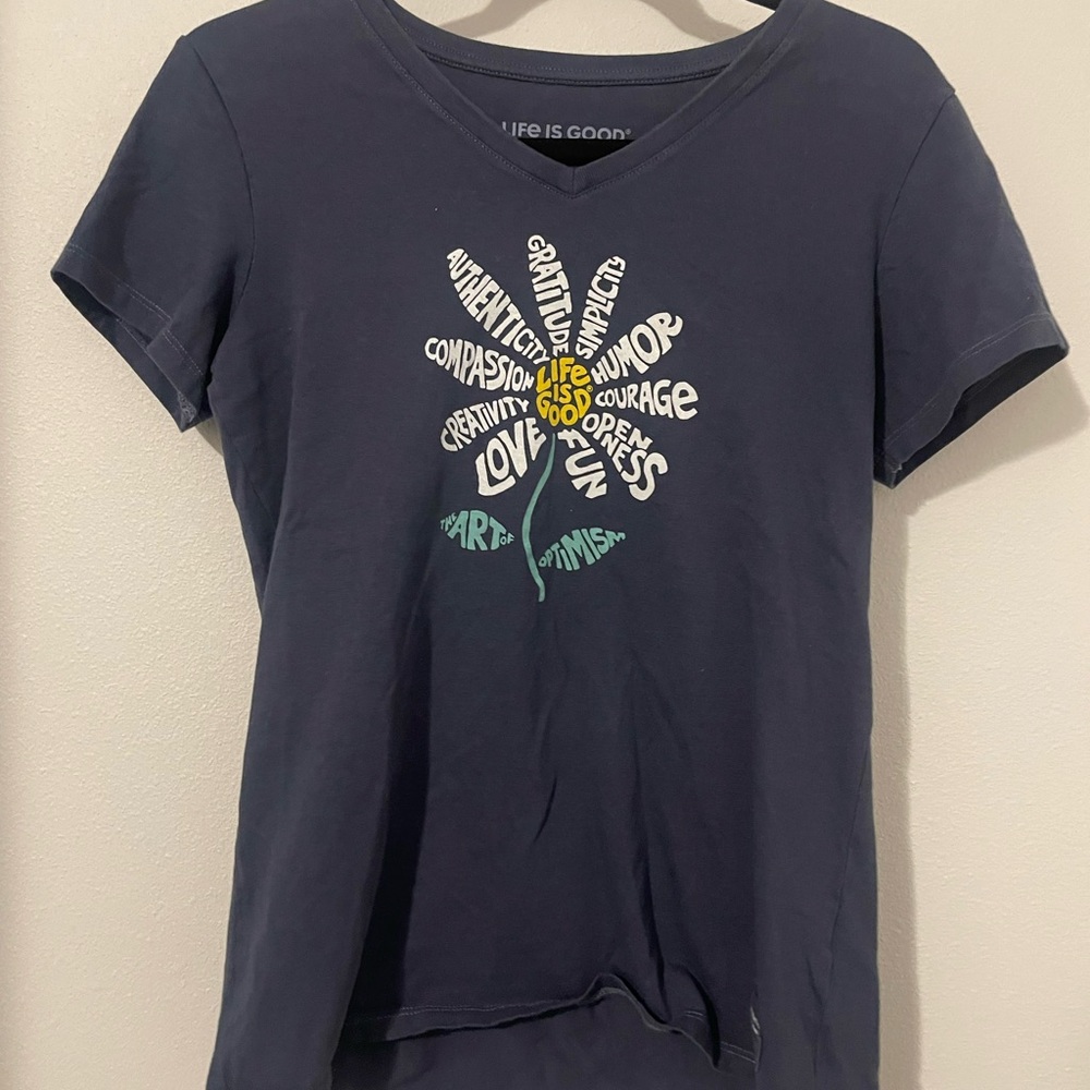 Life is Good Navy Graphic Tee